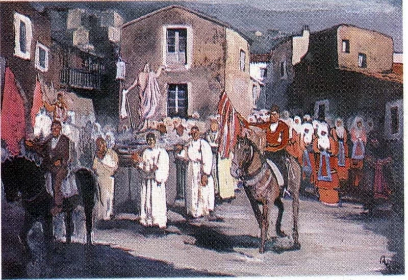 Processione a Fonni - Collegio Gesuitico Canopoleno, Sassari